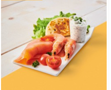 PAGNOTE DE SAUMON FUME ET CREVETTES 5 P