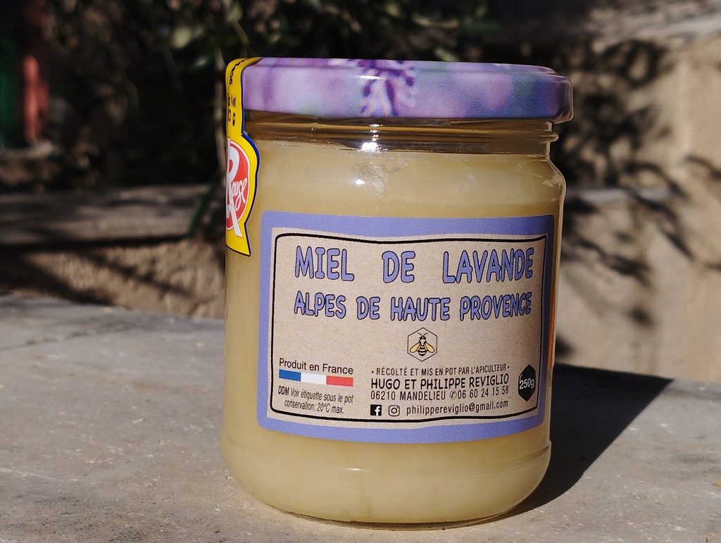 Miel de Lavande Label Rouge et IGP de la Vallée du Jabron, Alpes de Haute Provence 500g