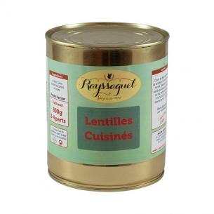 Lentilles cuisinés à la ventrèche de Porc - 800 gr