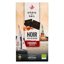 Tablette NOIR caramel & fleur de sel - BIO