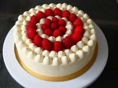 Entremets Tiramisu Framboise 6p. Biscuit cuillère, compotée de framboise , mousse mascarpone. Jeudi 24 avril.