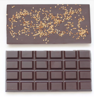 Tablette chocolat noir et sésame 100g