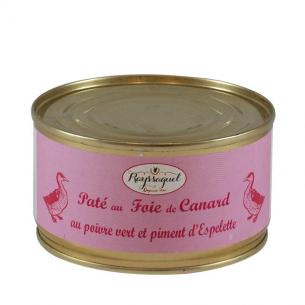 Paté au foie de canard au poivre vert et piment d'Espelette 200g 4 pers