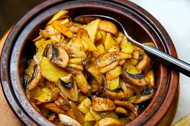 Pommes de terre sautées champignons la portion