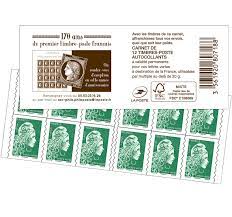 Carnet 12 timbres verts