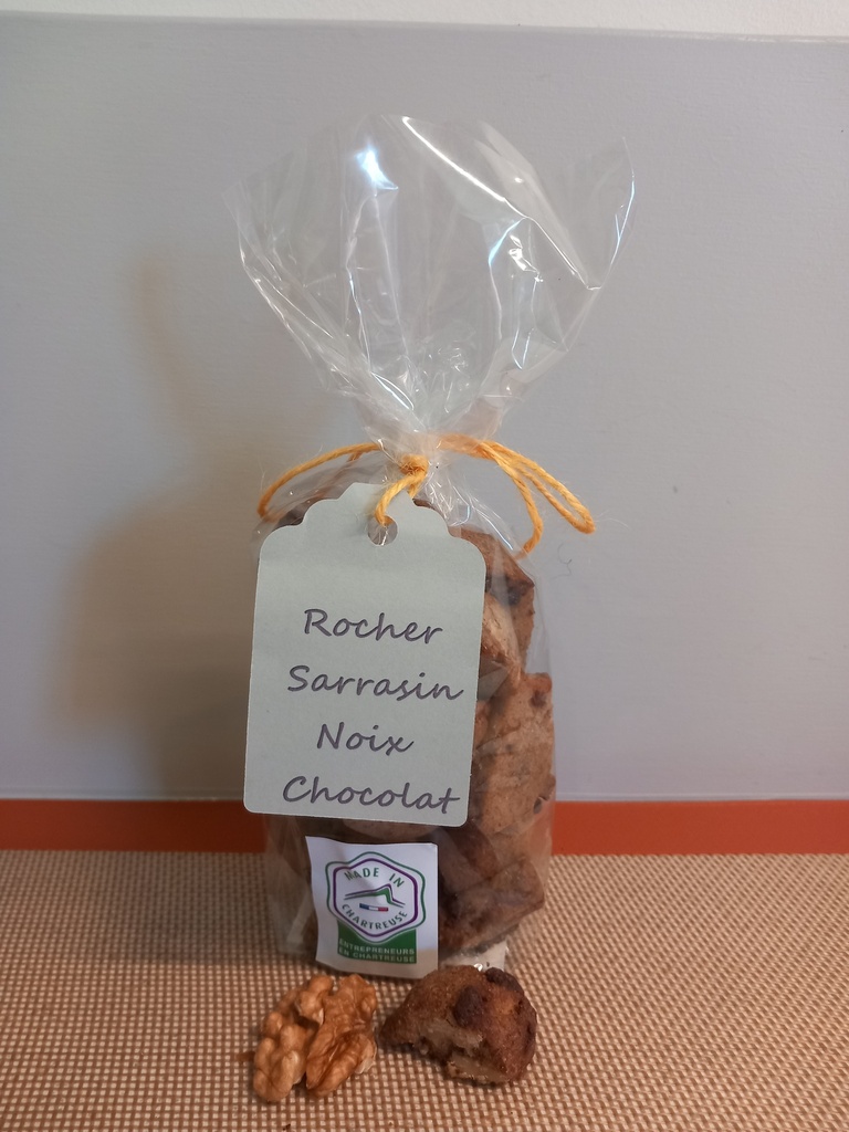 Rocher sarrasin noix chocolat (farine de sarrasin Bio) : • Sachet 150gr