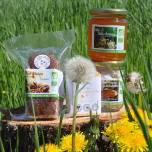 Petit Sac Fenêtre Miel, Bonbons et Pain d'Epices