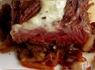 Bavette sauce au bleu échalote 4 pers