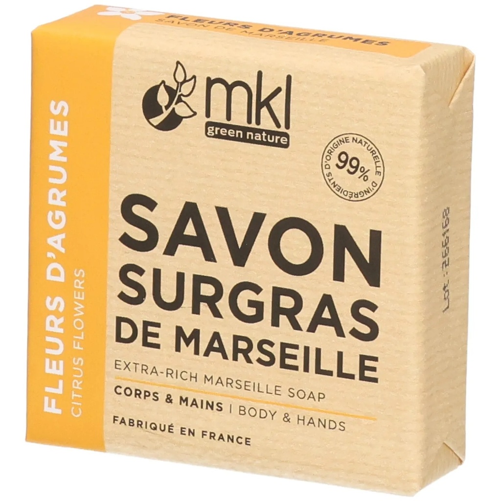 MKL Green Nature Savon de Marseille Solide Surgras - Agrumes