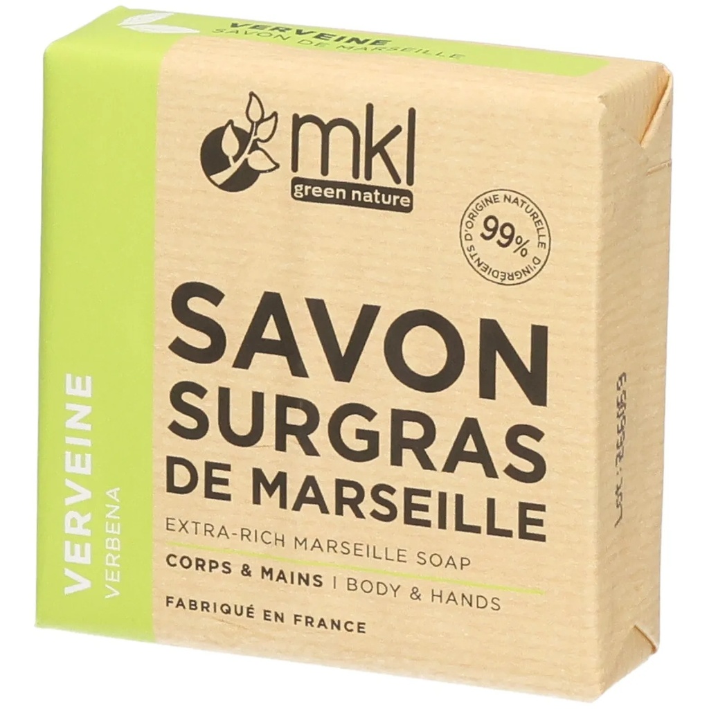 MKL Green Nature Savon de Marseille Solide Surgras - Verveine